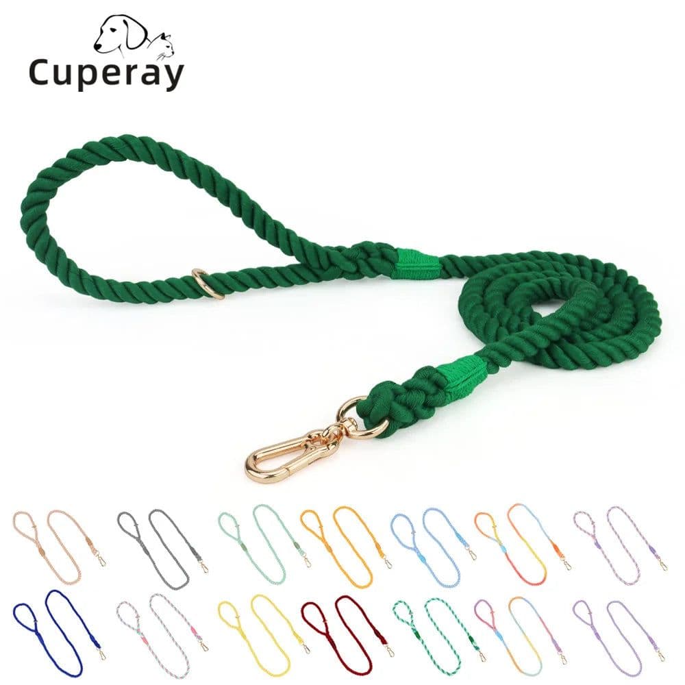 image-Cuperay Hand-Woven Cotton Dog Leash 120cm/150cm