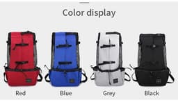 image-Outdoor Travel Large Capacity Pet Bag Outdoor Convenient Carry Breathable Cat and Dog Double Shoulder Backpacks Wholesale