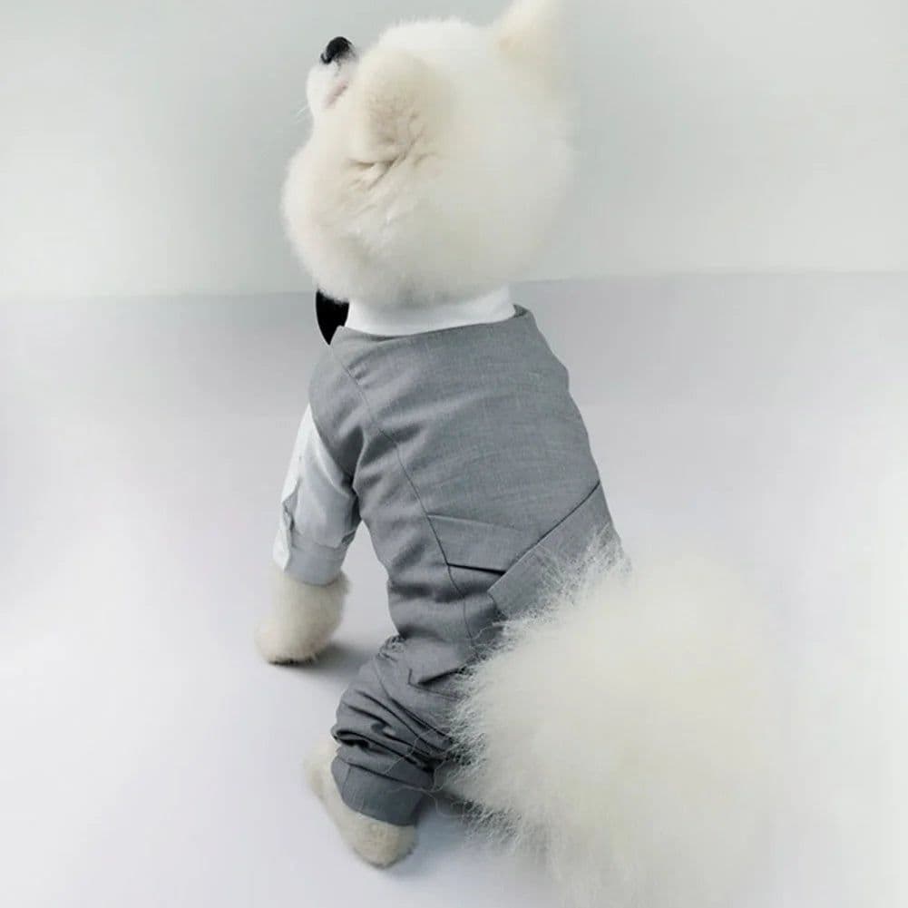 image-Dog Gentleman Wedding Suit Clothing Dog Tuxedo Suit Wedding Party Clothes For Small Dogs Formal Puppy Pet Coat Jacket Outfits
