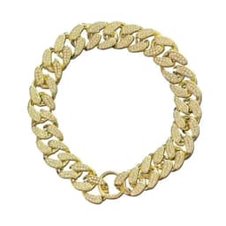 image-Plastics Dog Chain Collar Gold Luxury Diamond Studded Collar for Medium Large Dogs Pet Jewelry Necklace Accessories Cuban Chain
