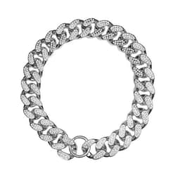 image-Plastics Dog Chain Collar Gold Luxury Diamond Studded Collar for Medium Large Dogs Pet Jewelry Necklace Accessories Cuban Chain