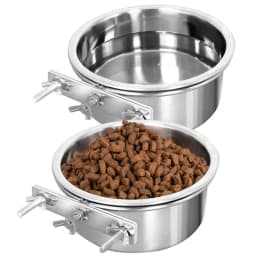 image-Pet Cage Feeder Water Bowl Food Dispenser for Small Medium Large Cats Dogs Pet Feeding Solution for Cats Dogs