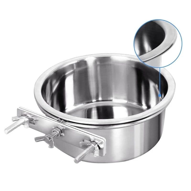 image-Pet Cage Feeder Water Bowl Food Dispenser for Small Medium Large Cats Dogs Pet Feeding Solution for Cats Dogs