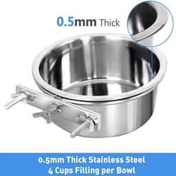 image-Pet Cage Feeder Water Bowl Food Dispenser for Small Medium Large Cats Dogs Pet Feeding Solution for Cats Dogs