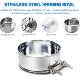 image-Pet Cage Feeder Water Bowl Food Dispenser for Small Medium Large Cats Dogs Pet Feeding Solution for Cats Dogs
