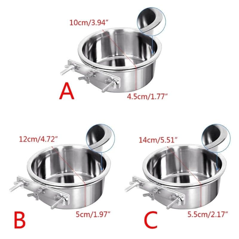 image-Pet Cage Feeder Water Bowl Food Dispenser for Small Medium Large Cats Dogs Pet Feeding Solution for Cats Dogs