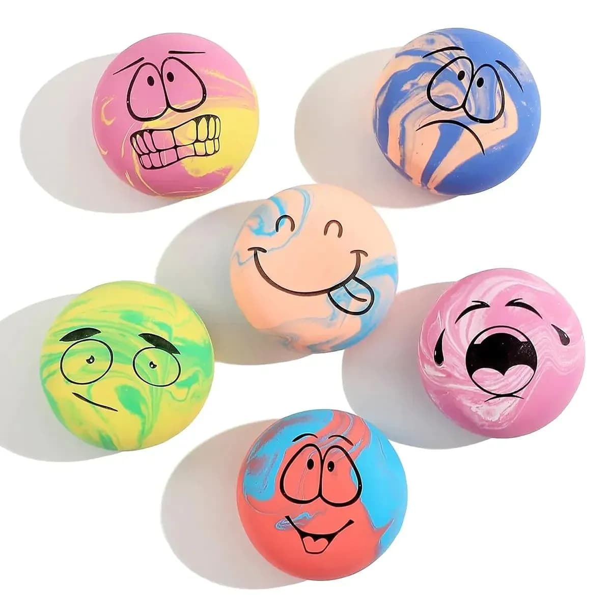 image-6PCS Dog Toys Squeaker Latex Bouncy Ball Squeaky Rubber Dog Toy for My Dog Small Dogs Interactive Pet Supplies Dog Accessories