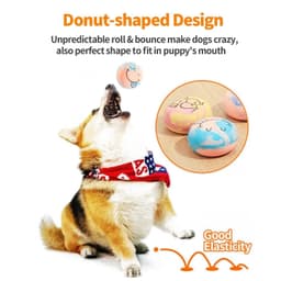 image-6PCS Dog Toys Squeaker Latex Bouncy Ball Squeaky Rubber Dog Toy for My Dog Small Dogs Interactive Pet Supplies Dog Accessories