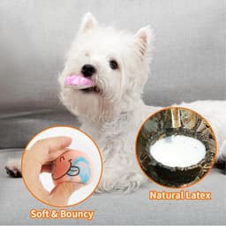 image-6PCS Dog Toys Squeaker Latex Bouncy Ball Squeaky Rubber Dog Toy for My Dog Small Dogs Interactive Pet Supplies Dog Accessories