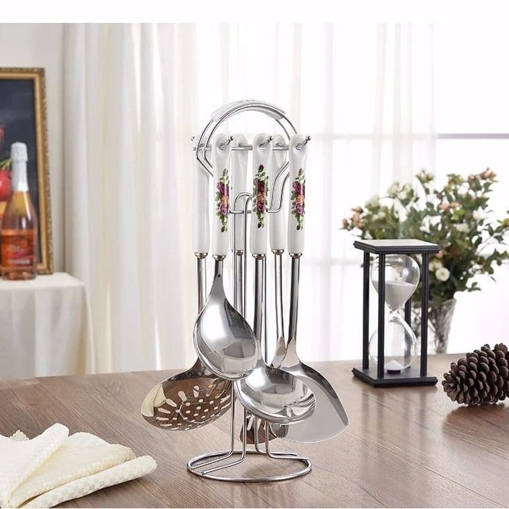 image-Seven-piece anti-scalding spatula and scoop