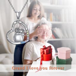 image-White Gold Plated Cubic Zirconia Granny Necklace In Sterling Silver