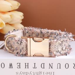 image-Luxury Personalized Dog Collar Harness Leash Set Custom,dog Collar with Engraved Name Buckle,dog Harness and Leash Set Diy