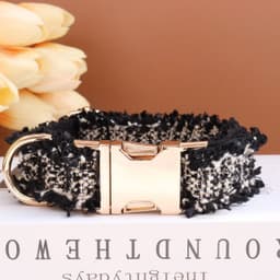 image-Luxury Personalized Dog Collar Harness Leash Set Custom,dog Collar with Engraved Name Buckle,dog Harness and Leash Set Diy