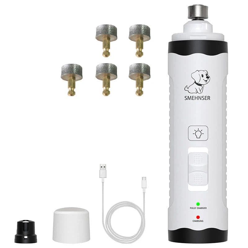 image-Rechargeable USB Charging Pet Dog Nail Grinders,Electric Clippers, Cat Paws, Nail Grooming Trimmer Tools