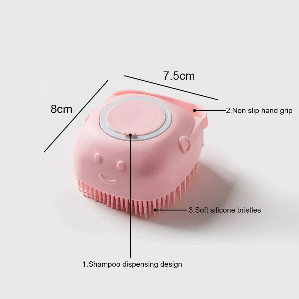 image-Soft Silicone Dog Brush Pet Shampoo Massager Bath Brush Bathroom Puppycat Washing Massage Dispenser Grooming Shower Brush