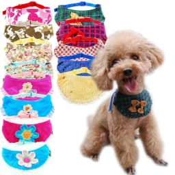 image-Dog Cat Bandana Plaid Adjustable Scarf Washable Collar for Cats Puppy Pet Accessories for Small Medium Large Dog Supplies
