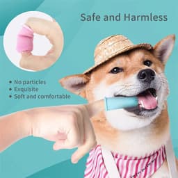image-Dog Super Soft Pet Finger Toothbrush Teeth Cleaning Bad Breath Care Nontoxic Silicone Tooth Brush Dog Cat Cleaning Supplies