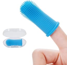 image-Dog Super Soft Pet Finger Toothbrush Teeth Cleaning Bad Breath Care Nontoxic Silicone Tooth Brush Dog Cat Cleaning Supplies