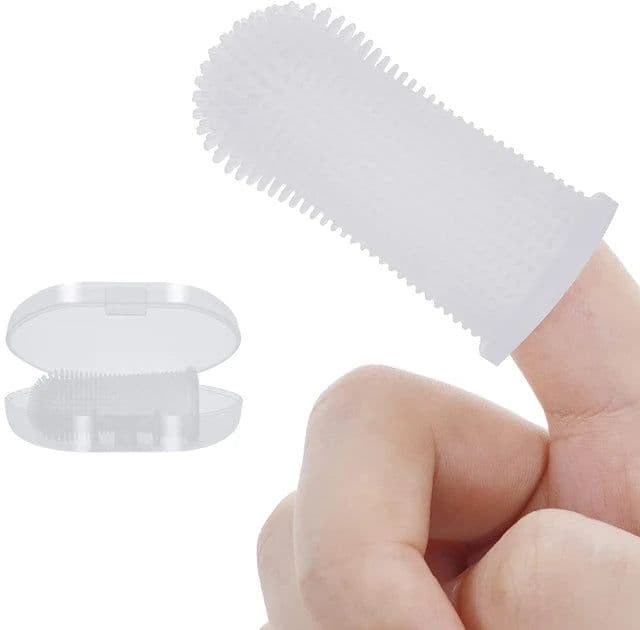 image-Dog Super Soft Pet Finger Toothbrush Teeth Cleaning Bad Breath Care Nontoxic Silicone Tooth Brush Dog Cat Cleaning Supplies
