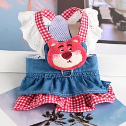 image-Pink Princess Accessories For Small Dogs Love Baby Pet Vest Harness Collar Apparel XS XL Kitten Puppy Cat Chest Strap Yorkshire