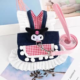 image-Pink Princess Accessories For Small Dogs Love Baby Pet Vest Harness Collar Apparel XS XL Kitten Puppy Cat Chest Strap Yorkshire