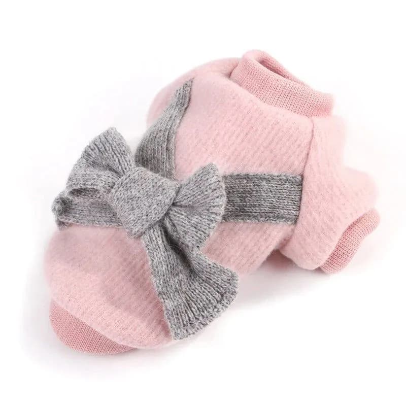 image-Spring Witer Pet Clothes Elegant Luxury Fur Winter Overcoat For Small Dog Cat Clothes Bowknot Chihuahua