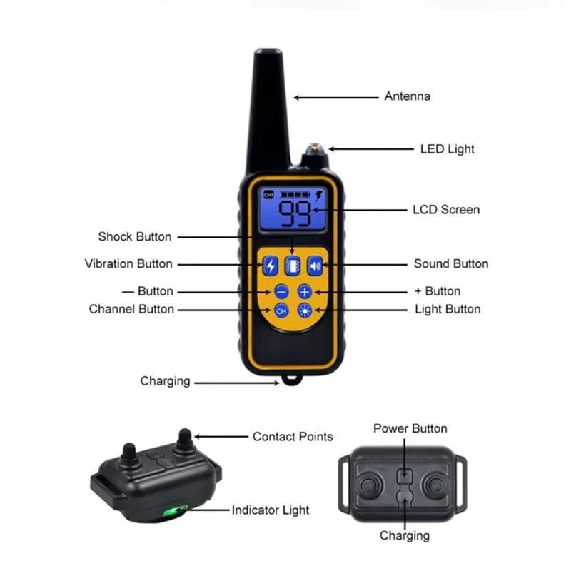 image-800m Electric Dog Training Collar Waterproof Rechargeable