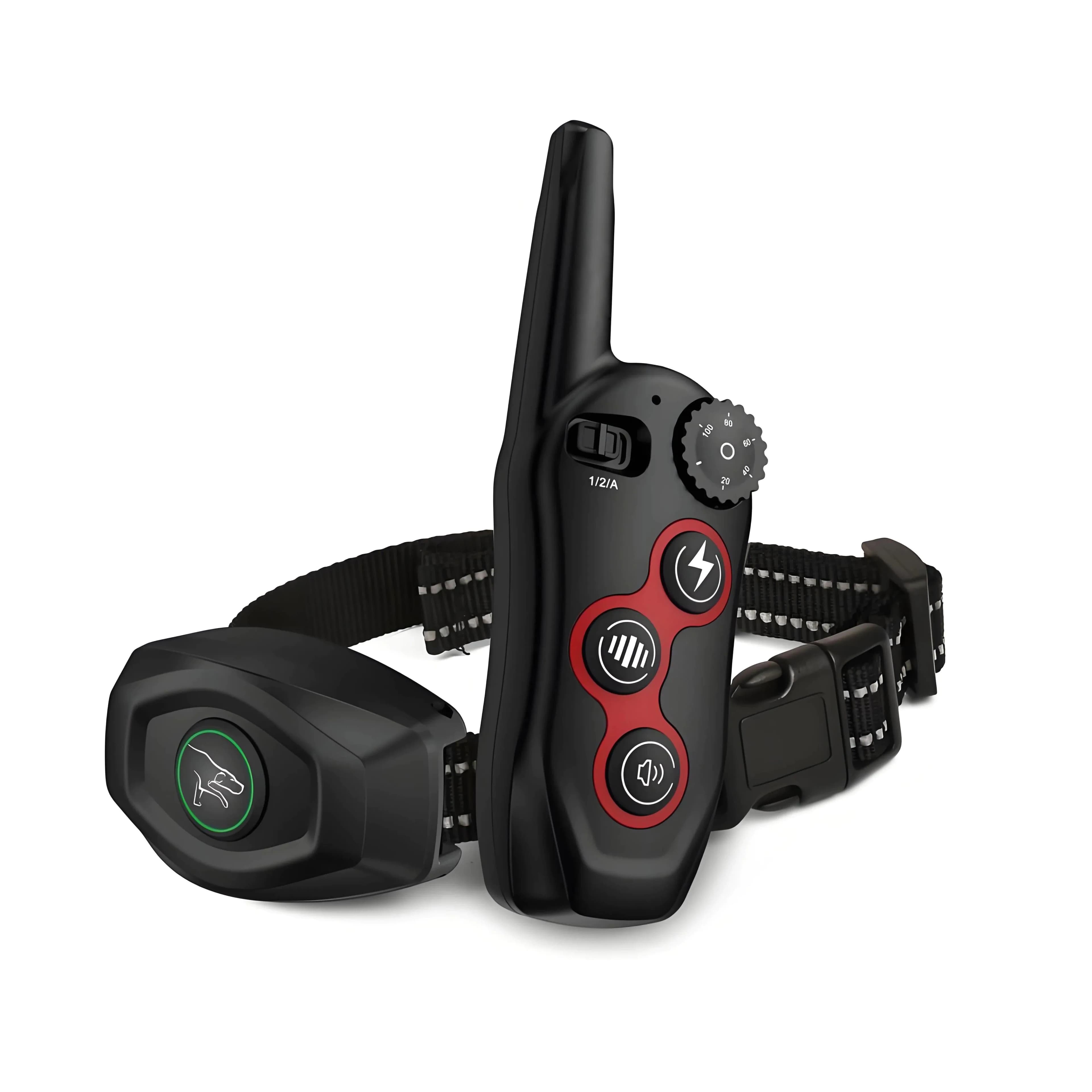 image-Dog Training Collar/Auto-barking Stopper 2 in 1 Function 500m Remote Control Range Waterproof Pet Electric Collar For Most Dogs