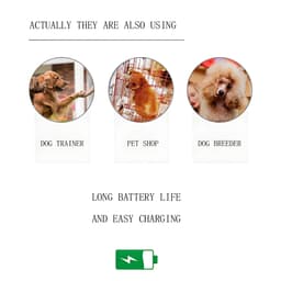 image-Dog Training Collar/Auto-barking Stopper 2 in 1 Function 500m Remote Control Range Waterproof Pet Electric Collar For Most Dogs