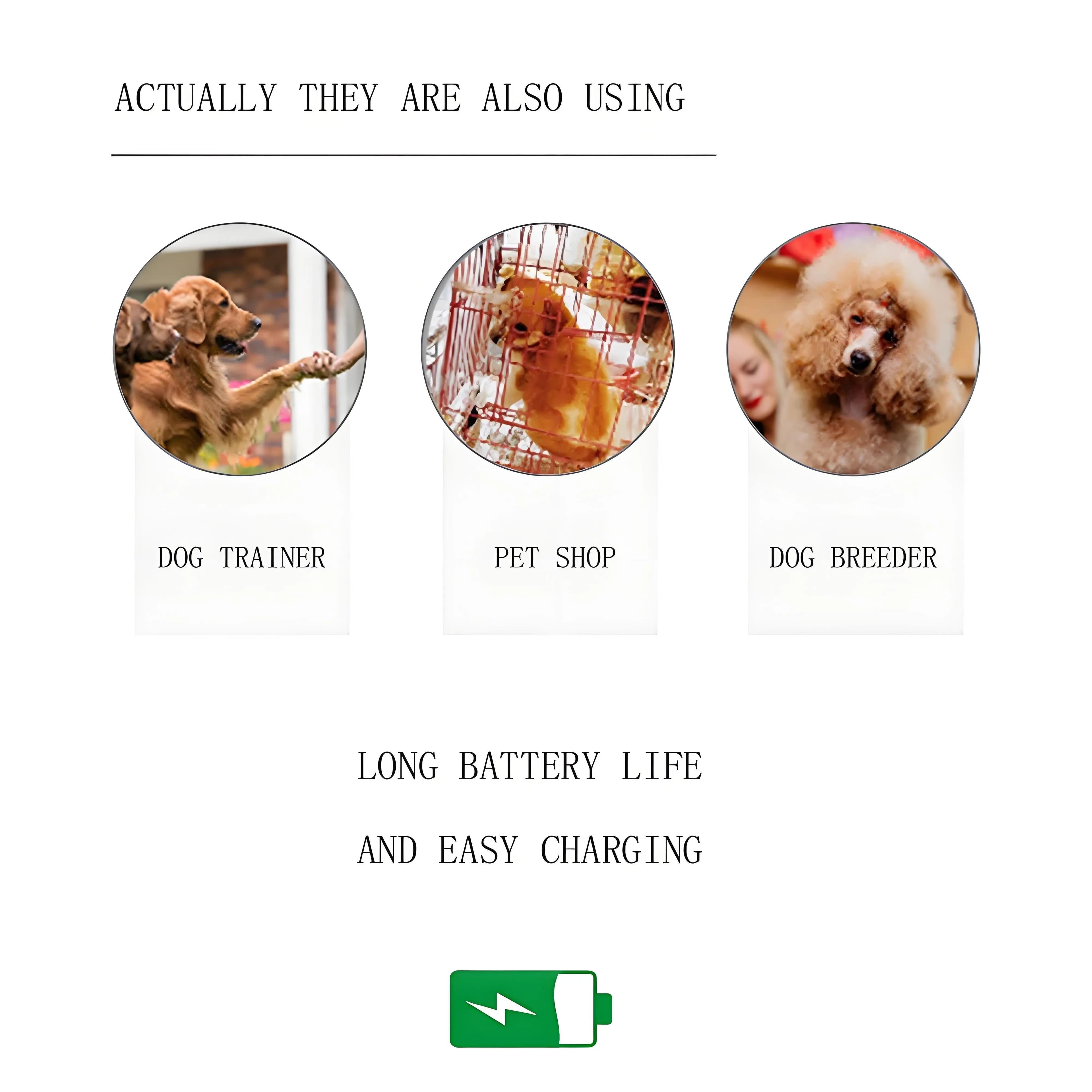 image-Dog Training Collar/Auto-barking Stopper 2 in 1 Function 500m Remote Control Range Waterproof Pet Electric Collar For Most Dogs