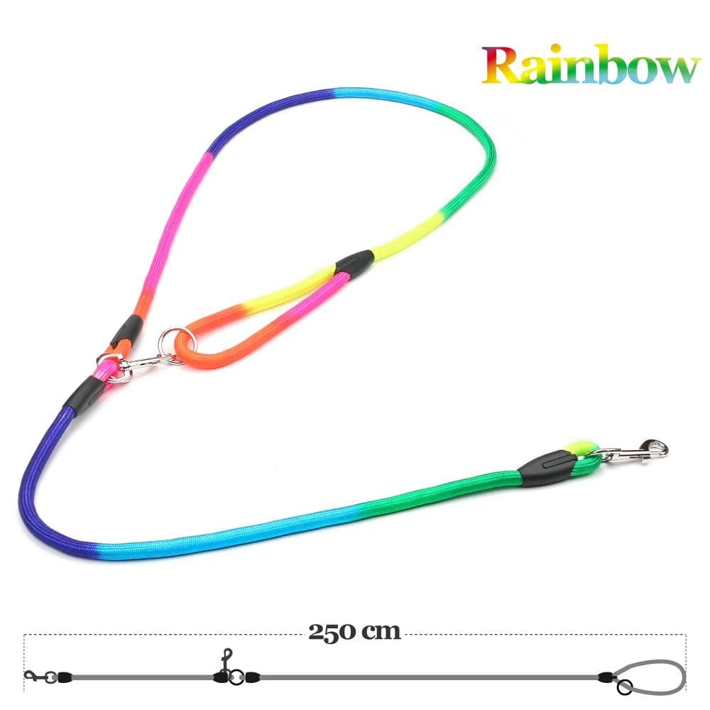 image-Nylon Dog Leashes Pet Dogs Chain Traction Rope Leads for Running Free Hands Rope Chain for Small Large Dogs