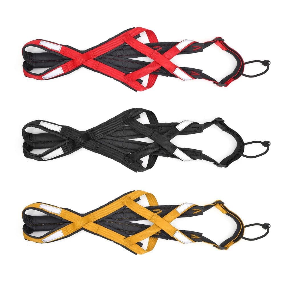 image-Dog Sled Harness Reflective Dog Weight Pulling Harnesses Adjustable Pet Training Sleding Harness For Medium Large Dogs Skijoring