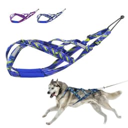 image-Dog Sled Harness Reflective Dog Weight Pulling Harnesses Adjustable Pet Training Sleding Harness For Medium Large Dogs Skijoring