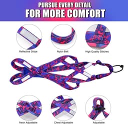 image-Dog Sled Harness Reflective Dog Weight Pulling Harnesses Adjustable Pet Training Sleding Harness For Medium Large Dogs Skijoring