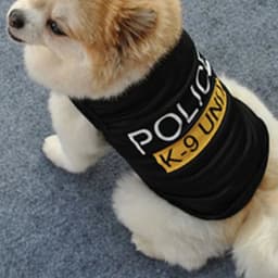 image-Pet Dog Cat Clothes Polices Dog T-Shirt Polices Suit Cosplay Dog Clothes Pet Dog Vest Letter Printing Pet Clothes Casual Style