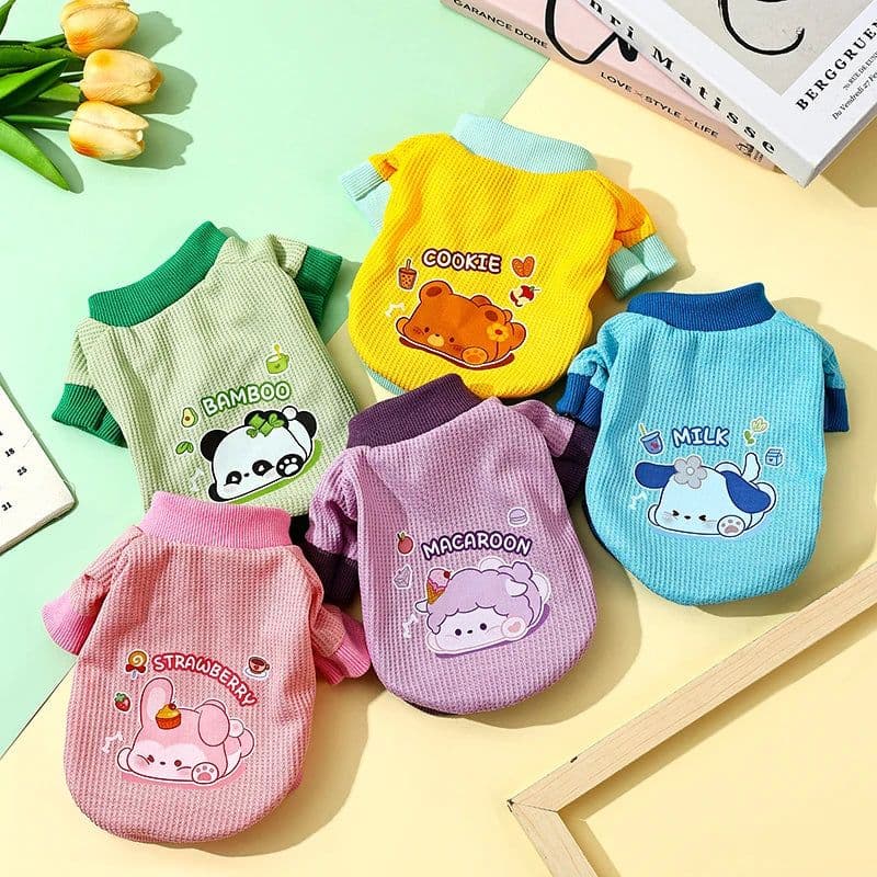 image-Pet autumn and winter sweaters spring and autumn sweaters cat and dog clothing original patterns colorful animal prints clothin