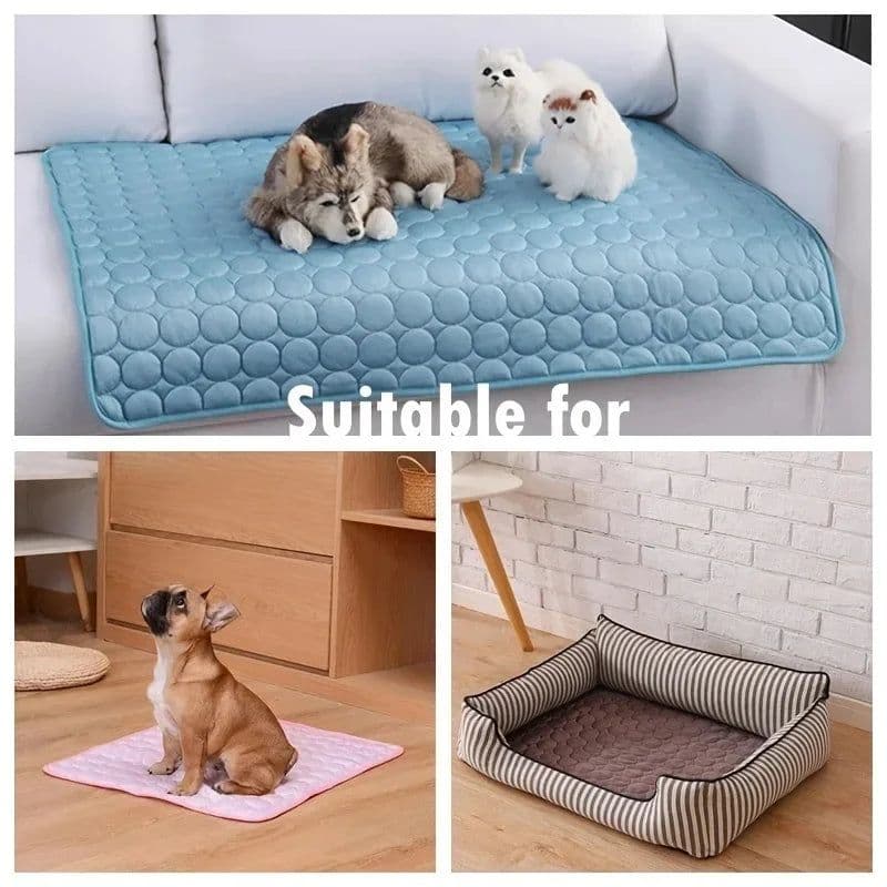 image-Dog Cat Cooling Mat Summer Pet Cold Bed Extra Large For Small Big Dogs Pet Accessories Cat Durable Blanket Sofa Ice Pad Blanket