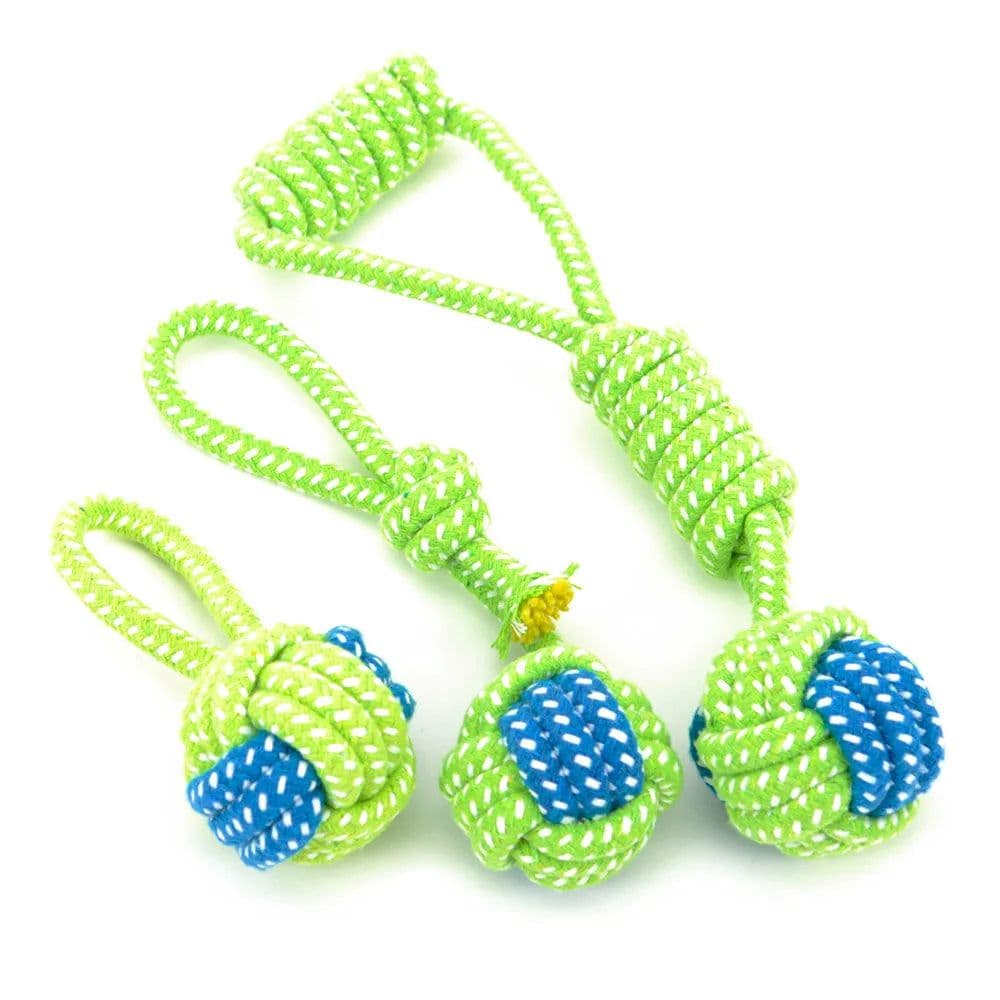 image-HOOPET Dog Toy Chews Cotton Rope Knot Ball Grinding Teeth Odontoprisis Pet Large Small 7 Style Options