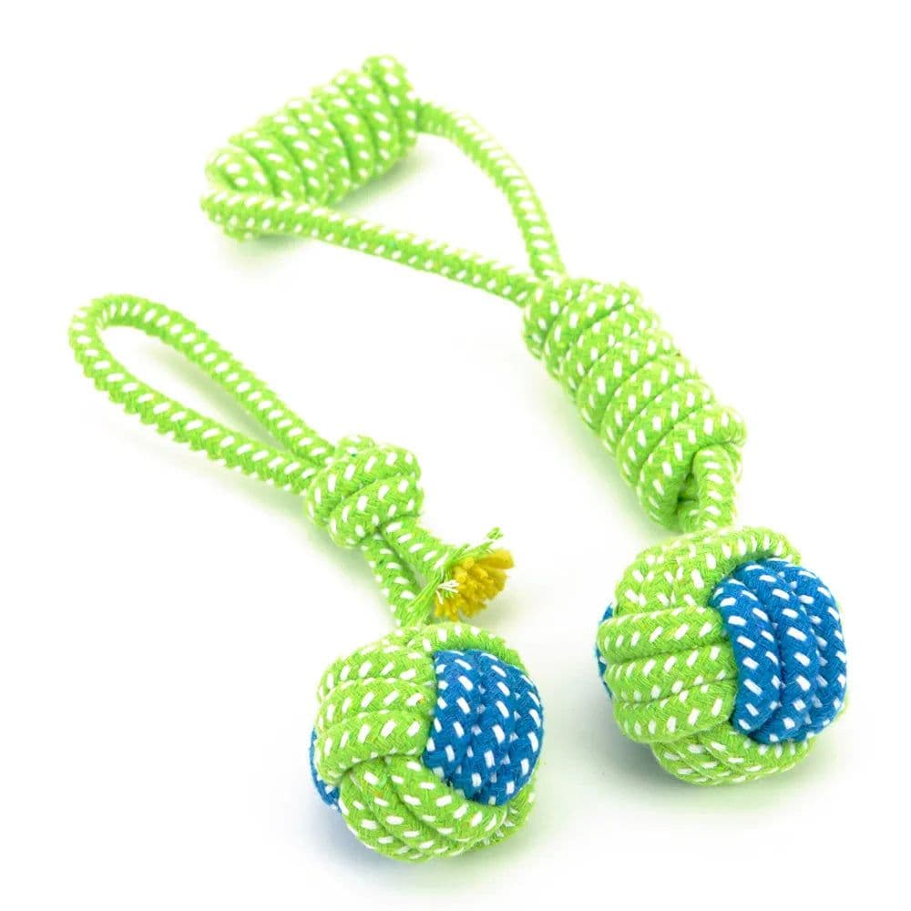 image-HOOPET Dog Toy Chews Cotton Rope Knot Ball Grinding Teeth Odontoprisis Pet Large Small 7 Style Options