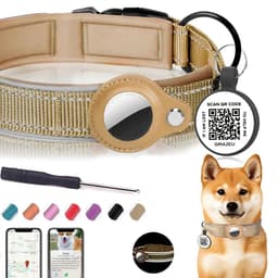 image-New 2-in-1 Dog Collar With Airtag Holder and Smart Tags for Anti-lost Protective GPS Trackers Airtag Case Suit Pets Dogs Cat