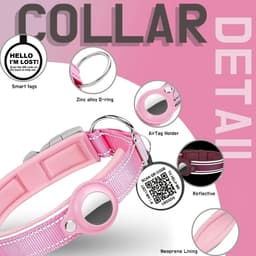 image-New 2-in-1 Dog Collar With Airtag Holder and Smart Tags for Anti-lost Protective GPS Trackers Airtag Case Suit Pets Dogs Cat