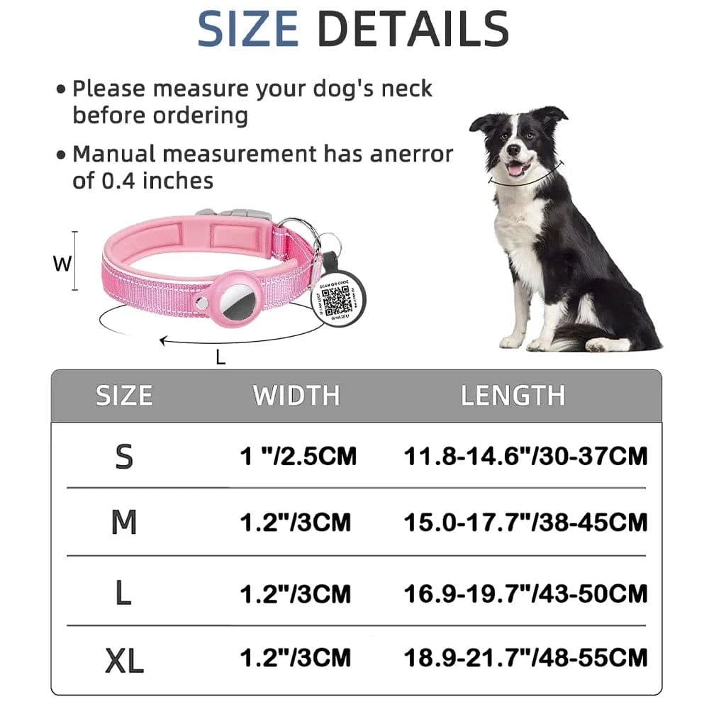 image-New 2-in-1 Dog Collar With Airtag Holder and Smart Tags for Anti-lost Protective GPS Trackers Airtag Case Suit Pets Dogs Cat