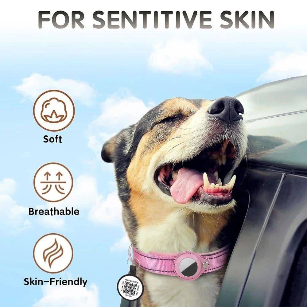image-New 2-in-1 Dog Collar With Airtag Holder and Smart Tags for Anti-lost Protective GPS Trackers Airtag Case Suit Pets Dogs Cat