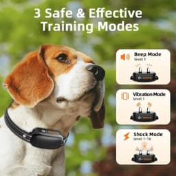 image-ROJECO Electric Dog Training Collar Digital Rechargeable Remote Control IPX7 Waterproof Vibrator Pet Dog Bark Stop Shock Collar