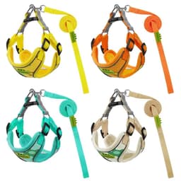 image-CDDMPET Dog Harness and Leash Set for Small Dogs Cartoon Puppy Harness Vest French Bulldog Walking Chest Strap Pet Accessories