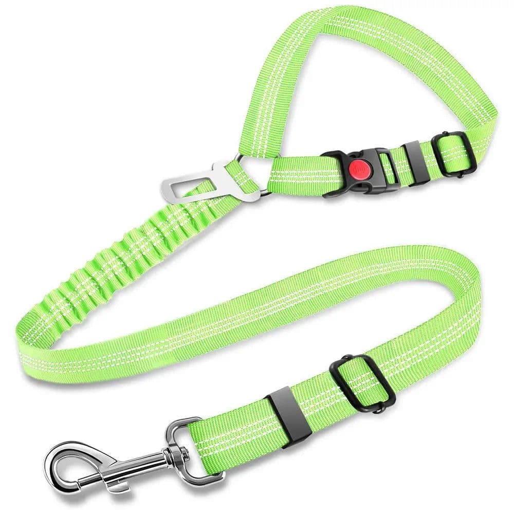 image-3in1 Dog Seat Belts Retractable Dog Car Seatbelt Reflective Elastic Nylon Pet Seat Belt for Vehicle Headrest Adjustable for Dogs