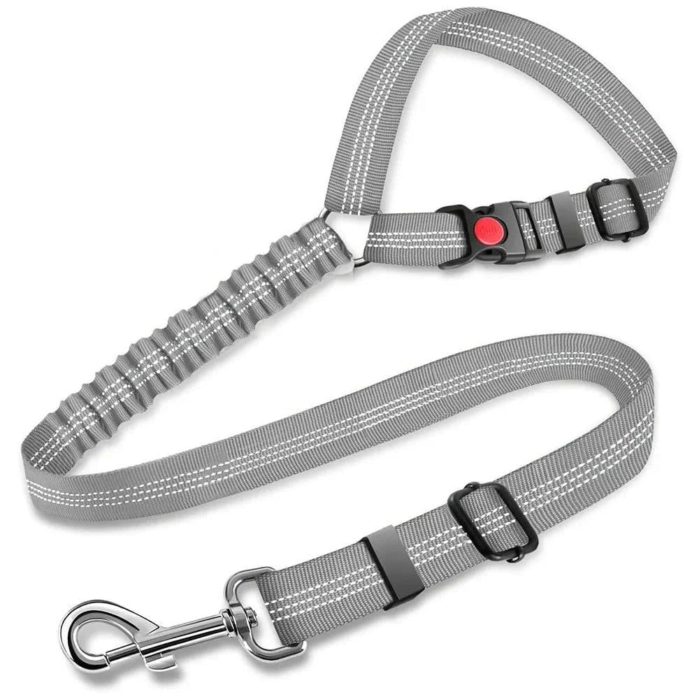 image-3in1 Dog Seat Belts Retractable Dog Car Seatbelt Reflective Elastic Nylon Pet Seat Belt for Vehicle Headrest Adjustable for Dogs