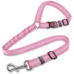 image-3in1 Dog Seat Belts Retractable Dog Car Seatbelt Reflective Elastic Nylon Pet Seat Belt for Vehicle Headrest Adjustable for Dogs