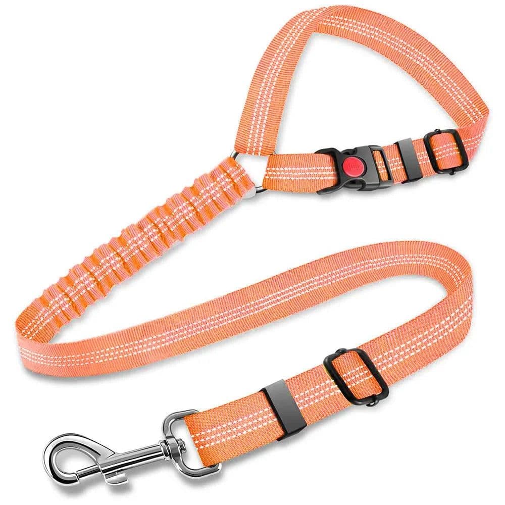 image-3in1 Dog Seat Belts Retractable Dog Car Seatbelt Reflective Elastic Nylon Pet Seat Belt for Vehicle Headrest Adjustable for Dogs