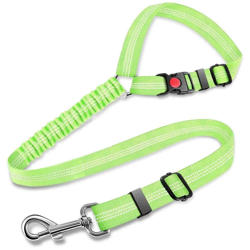 image-3in1 Dog Seat Belts Retractable Dog Car Seatbelt Reflective Elastic Nylon Pet Seat Belt for Vehicle Headrest Adjustable for Dogs
